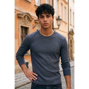 🔺️Shouthouse Gray Waffle Thermal Knit Long Sleeve Shirt Men's Medium